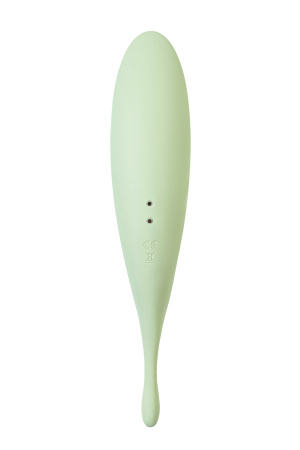 Вакуум-волновой бесконтактный стимулятор клитора Satisfyer  Twirling Pro, силикон, зеленый,