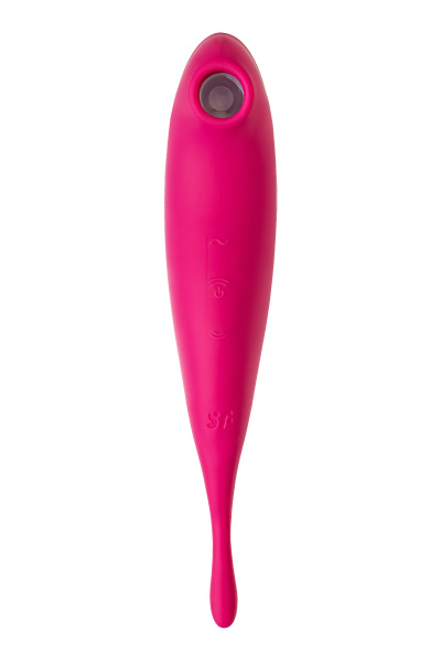 Вакуум-волновой бесконтактный стимулятор клитора Satisfyer Twirling Pro, силикон, красный